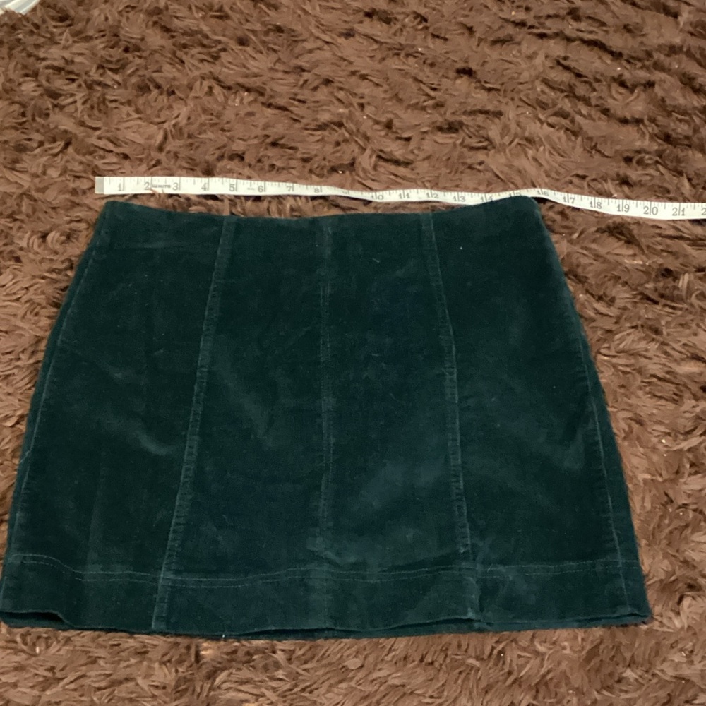Jolt Dark Green Mini Skirt